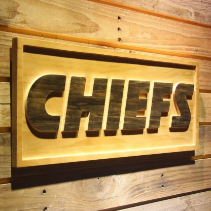 Kansas City Chiefs Text Wood Sign neon sign LED