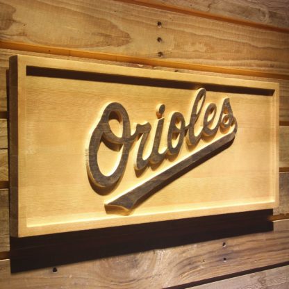 Baltimore Orioles 7 Wood Sign neon sign LED