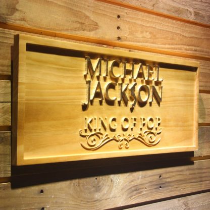 Michael Jackson King of Pop Text Wood Sign neon sign LED