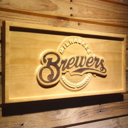 Milwaukee Brewers Wood Sign neon sign LED