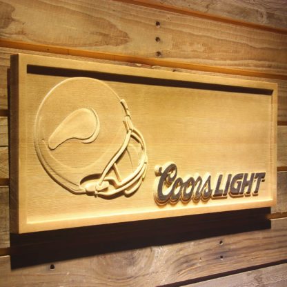Minnesota Vikings Coors Light Helmet Wood Sign neon sign LED