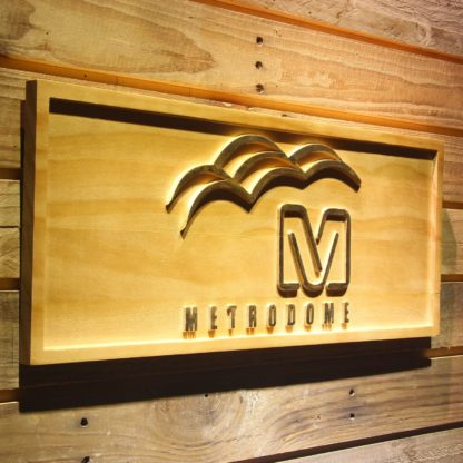 Minnesota Vikings HHH Metrodome Logo 1 Wood Sign neon sign LED