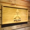 Mitsubishi Wood Sign