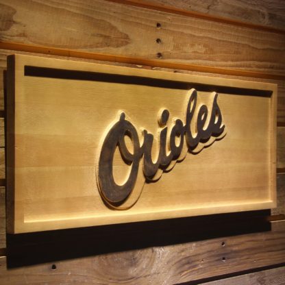 Baltimore Orioles 1995-1997 Text Wood Sign - Legacy Edition neon sign LED