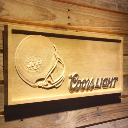 New York Jets Coors Light Helmet Wood Sign neon sign LED