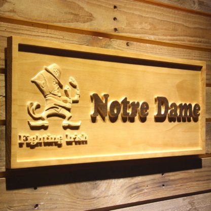Notre Dame Fighting Irish Helmet Wood Sign neon sign LED