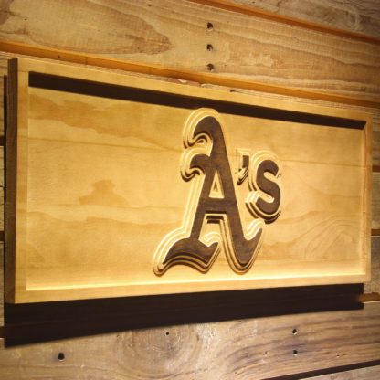 Oakland Athletics A`s Logo Wood Sign neon sign LED