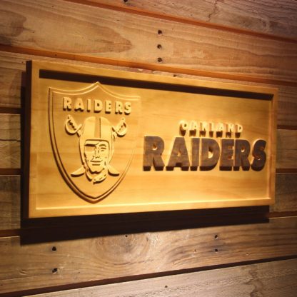 Oakland Raiders 2 Wood Sign neon sign LED