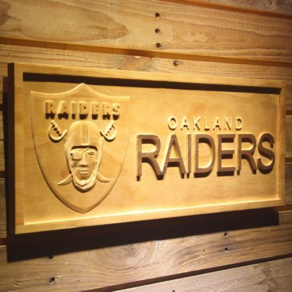 Oakland Raiders Wood Sign neon sign LED
