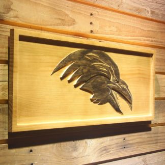 Baltimore Ravens 1996-1998 Raven Head Wood Sign - Legacy Edition neon sign LED