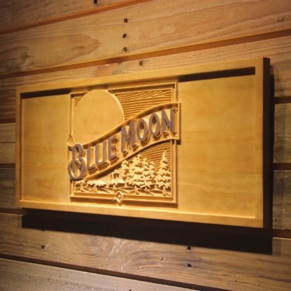 Blue Moon Old Logo Wood Sign neon sign LED