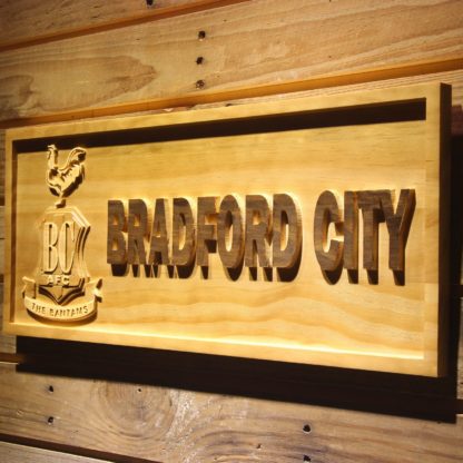 Bradford City AFC Crest Wood Sign neon sign LED