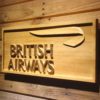 British Airways Wood Sign