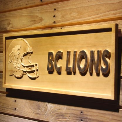 British Columbia Lions Helmet Wood Sign - Legacy Edition neon sign LED