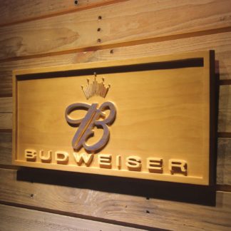 Budweiser Crowned B Wood Sign neon sign LED