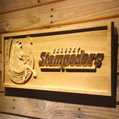 Calgary Stampeders Horseshoe Logo Wood Sign neon sign LED