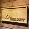 Carolina Panthers Coors Light Helmet Wood Sign
