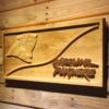 Carolina Panthers Split Wood Sign