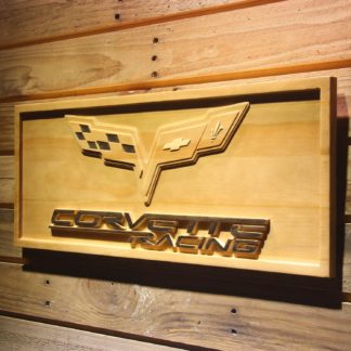 Chevrolet Corvette Racing Wood Sign neon sign LED