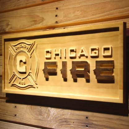 Chicago Fire Wood Sign neon sign LED