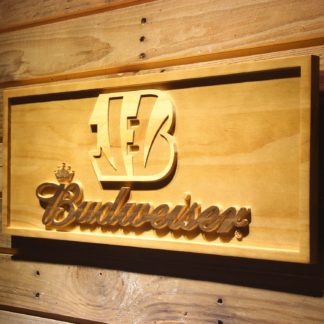 Cincinnati Bengals Budweiser Wood Sign neon sign LED