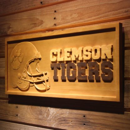 Clemson Tigers Helmet Wood Sign neon sign LED