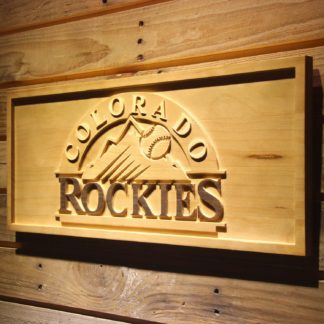 Colorado Rockies Wood Sign neon sign LED