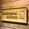 Continental Airlines Wood Sign