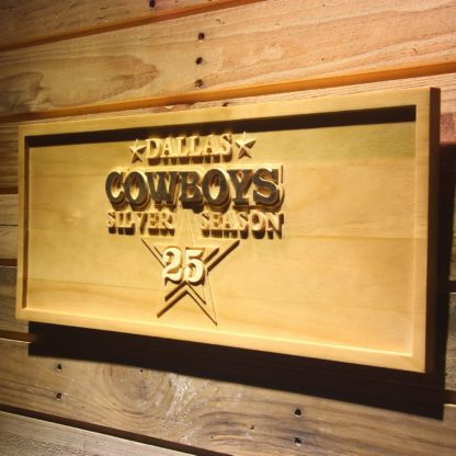 Dallas Cowboys 25th Anniversary Logo Wood Sign - Legacy Edition neon sign LED