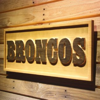 Denver Broncos 1968-1996 Logo Wood Sign - Legacy Edition neon sign LED