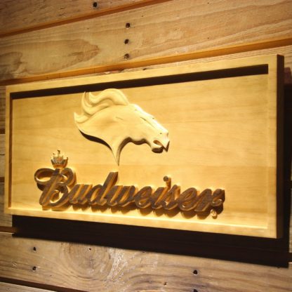 Denver Broncos Budweiser Wood Sign neon sign LED