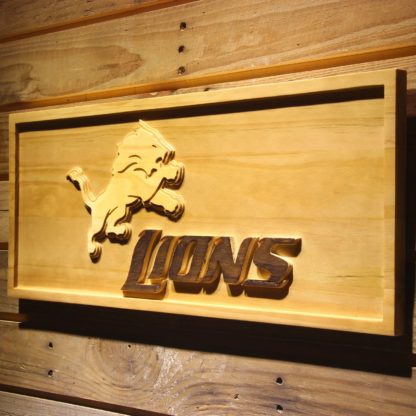 Detroit Lions 2 Wood Sign neon sign LED