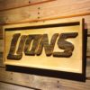 Detroit Lions Text Wood Sign
