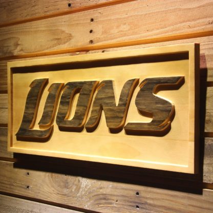 Detroit Lions Text Wood Sign neon sign LED