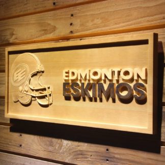Edmonton Eskimos Helmet Wood Sign neon sign LED