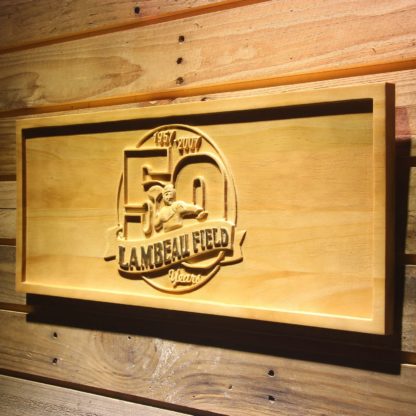 Green Bay Packers Lambeau Field 50th Anniversary Wood Sign - Legacy Edition neon sign LED
