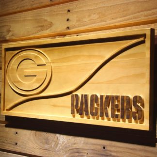 Green Bay Packers Split Wood Sign neon sign LED