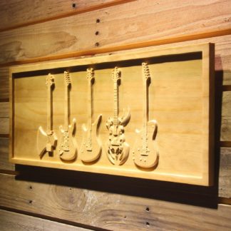 Guitars Classic to Custom Wood Sign neon sign LED