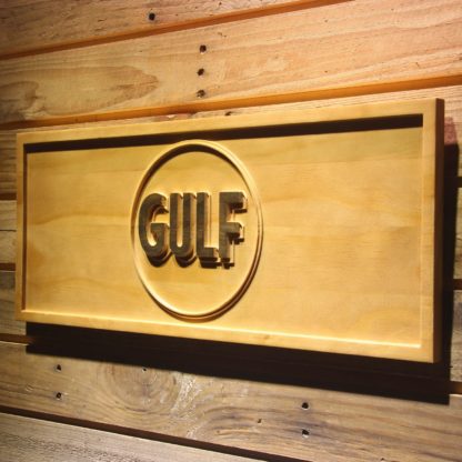 Gulf Gasoline Wood Sign neon sign LED
