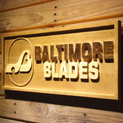 Baltimore Blades Wood Sign - Legacy Edition neon sign LED