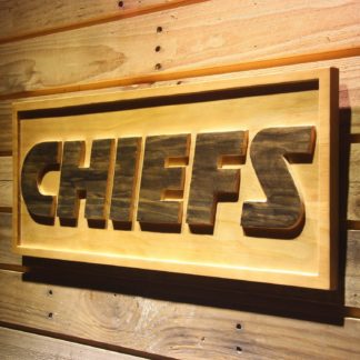 Kansas City Chiefs Text Wood Sign neon sign LED