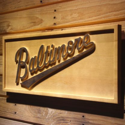 Baltimore Orioles 3 Wood Sign neon sign LED