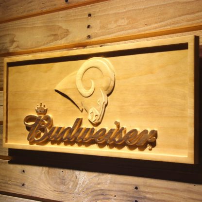 Los Angeles Rams Budweiser Wood Sign neon sign LED