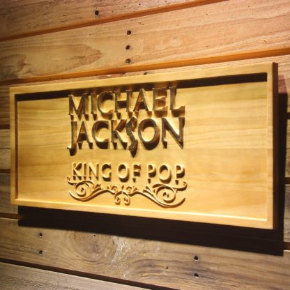 Michael Jackson King of Pop Text Wood Sign neon sign LED