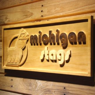 Michigan Stags Wood Sign - Legacy Edition neon sign LED