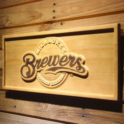 Milwaukee Brewers Wood Sign neon sign LED