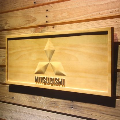 Mitsubishi Wood Sign neon sign LED