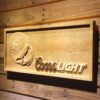 New England Patriots Coors Light Helmet Wood Sign