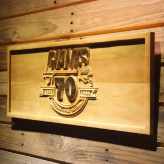 New York Giants 70th Anniversary Logo Wood Sign - Legacy Edition neon sign LED