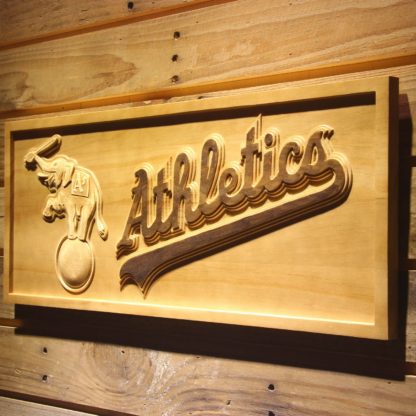 Oakland Athletics Elephant Logo Wood Sign neon sign LED